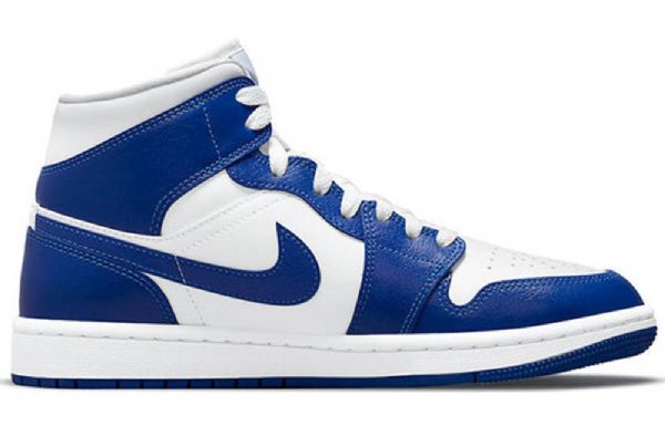Nike Air Jordan 1 Mid Tops Retro Basketball Sko Til Damer Blå