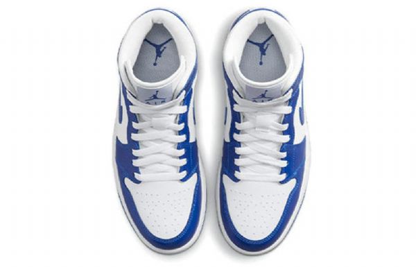 Nike Air Jordan 1 Mid Tops Retro Basketball Sko Til Damer Blå