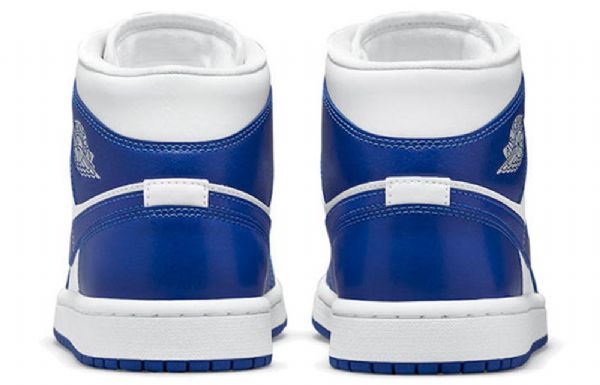 Nike Air Jordan 1 Mid Tops Retro Basketball Sko Til Damer Blå