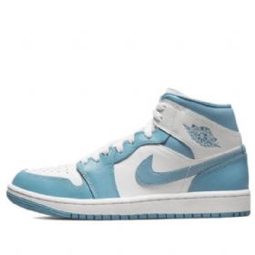 Nike Air Jordan 1 Mid Tops Retro Basketball Sko Til Damer Blå