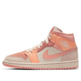 Nike Air Jordan 1 Mid Tops Retro Basketball Sko Til Damer Coral