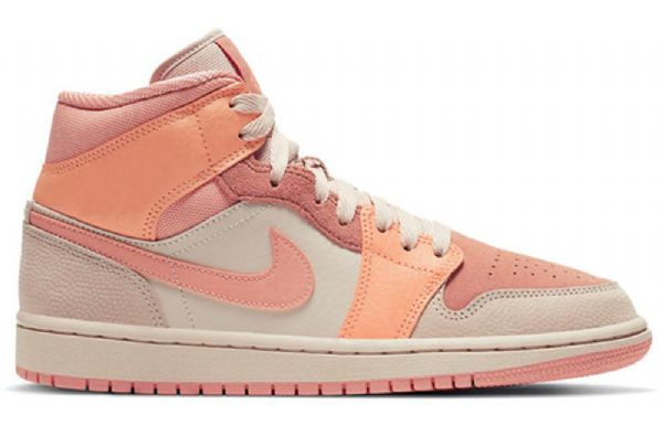 Nike Air Jordan 1 Mid Tops Retro Basketball Sko Til Damer Coral