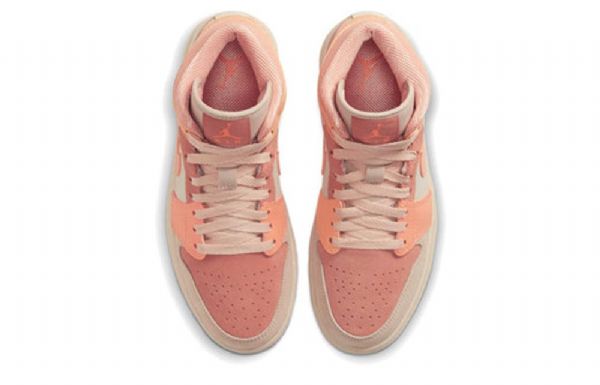 Nike Air Jordan 1 Mid Tops Retro Basketball Sko Til Damer Coral