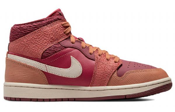 Nike Air Jordan 1 Mid Tops Retro Basketball Sko Til Damer Coral