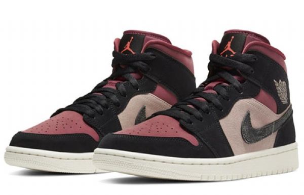 Nike Air Jordan 1 Mid Tops Retro Basketball Sko Til Damer Flerfarvet