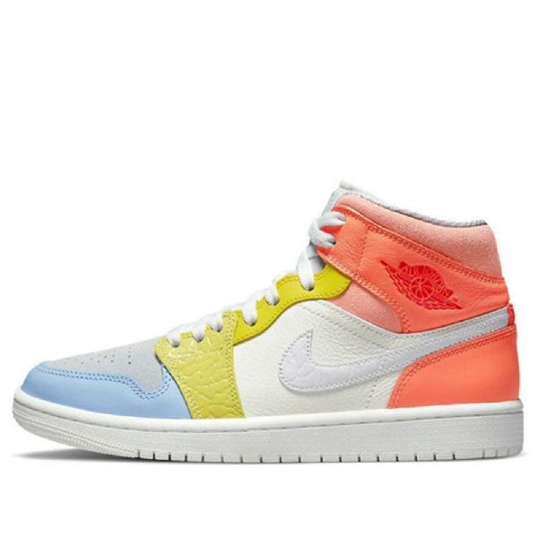 Nike Air Jordan 1 Mid Tops Retro Basketball Sko Til Damer Flerfarvet