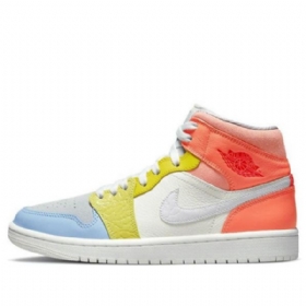 Nike Air Jordan 1 Mid Tops Retro Basketball Sko Til Damer Flerfarvet