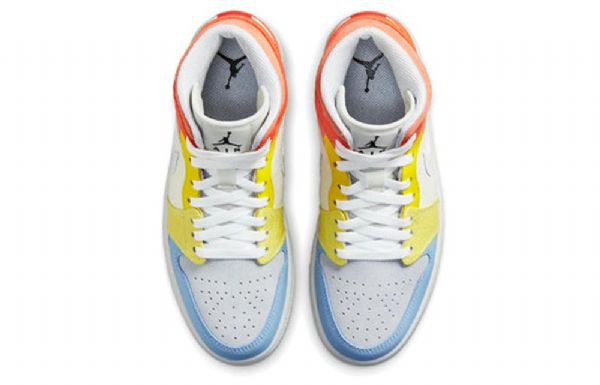 Nike Air Jordan 1 Mid Tops Retro Basketball Sko Til Damer Flerfarvet