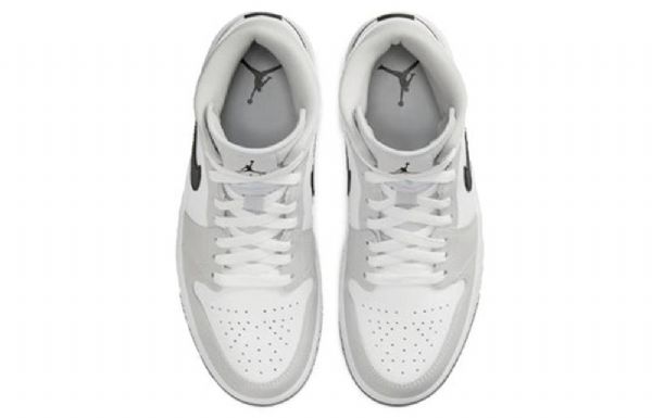 Nike Air Jordan 1 Mid Tops Retro Basketball Sko Til Damer Grå