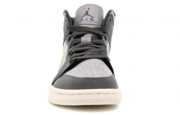 Nike Air Jordan 1 Mid Tops Retro Basketball Sko Til Damer Grå