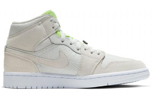 Nike Air Jordan 1 Mid Tops Retro Basketball Sko Til Damer Grøn