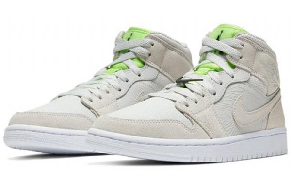 Nike Air Jordan 1 Mid Tops Retro Basketball Sko Til Damer Grøn