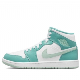 Nike Air Jordan 1 Mid Tops Retro Basketball Sko Til Damer Grøn