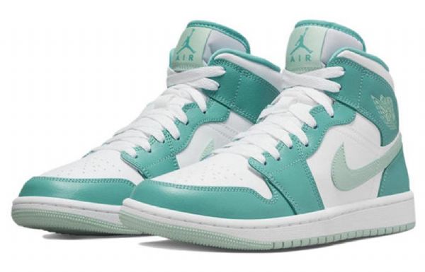 Nike Air Jordan 1 Mid Tops Retro Basketball Sko Til Damer Grøn