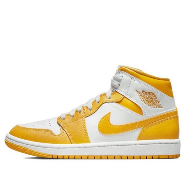 Nike Air Jordan 1 Mid Tops Retro Basketball Sko Til Damer Guld
