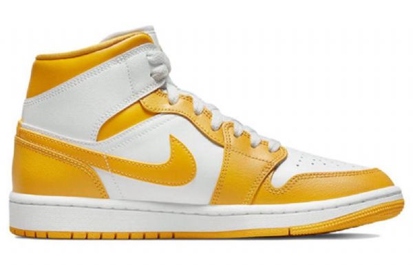 Nike Air Jordan 1 Mid Tops Retro Basketball Sko Til Damer Guld