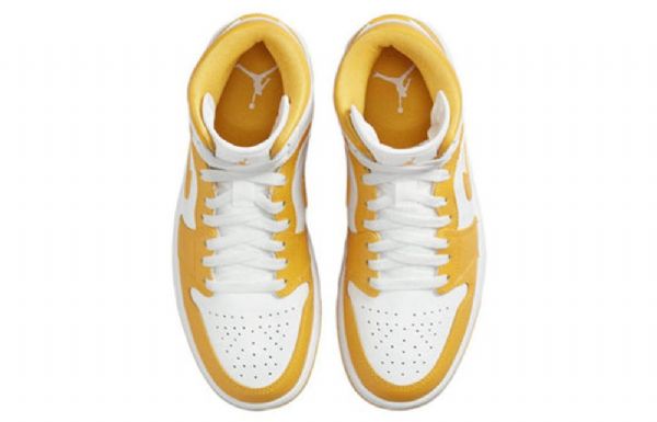 Nike Air Jordan 1 Mid Tops Retro Basketball Sko Til Damer Guld
