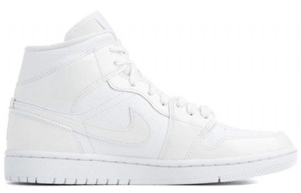 Nike Air Jordan 1 Mid Tops Retro Basketball Sko Til Damer Hvid