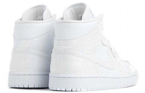 Nike Air Jordan 1 Mid Tops Retro Basketball Sko Til Damer Hvid