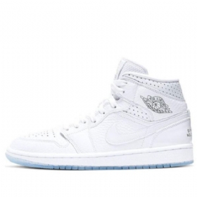 Nike Air Jordan 1 Mid Tops Retro Basketball Sko Til Damer Hvid