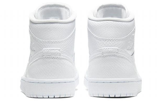 Nike Air Jordan 1 Mid Tops Retro Basketball Sko Til Damer Hvid