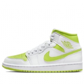 Nike Air Jordan 1 Mid Tops Retro Basketball Sko Til Damer Hvid