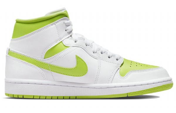 Nike Air Jordan 1 Mid Tops Retro Basketball Sko Til Damer Hvid