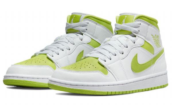 Nike Air Jordan 1 Mid Tops Retro Basketball Sko Til Damer Hvid