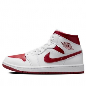 Nike Air Jordan 1 Mid Tops Retro Basketball Sko Til Damer Hvid