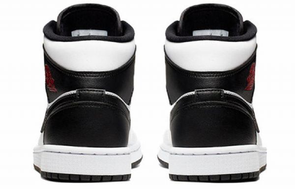 Nike Air Jordan 1 Mid Tops Retro Basketball Sko Til Damer Hvid Sort