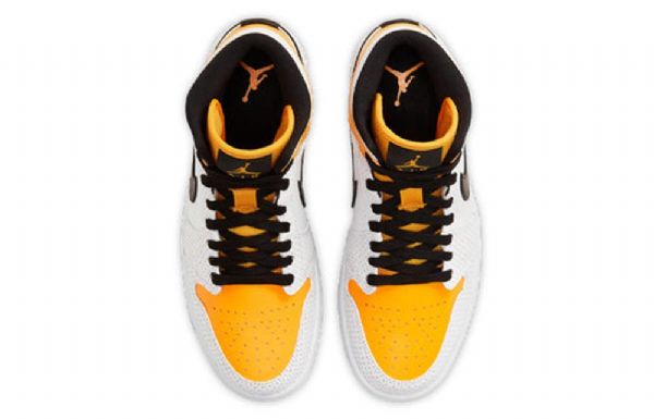Nike Air Jordan 1 Mid Tops Retro Basketball Sko Til Damer Hvidguld