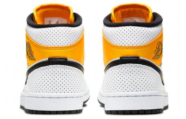 Nike Air Jordan 1 Mid Tops Retro Basketball Sko Til Damer Hvidguld