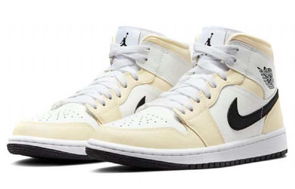 Nike Air Jordan 1 Mid Tops Retro Basketball Sko Til Damer Khaki