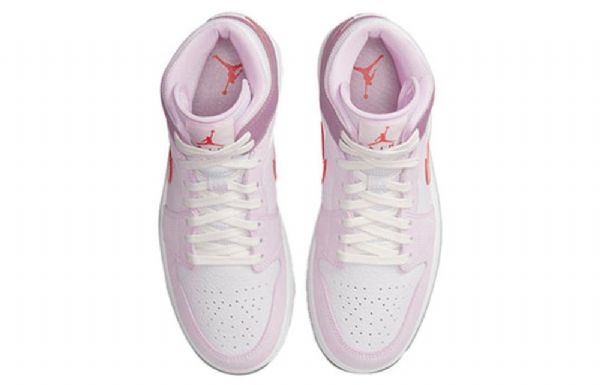 Nike Air Jordan 1 Mid Tops Retro Basketball Sko Til Damer Lys Lilla