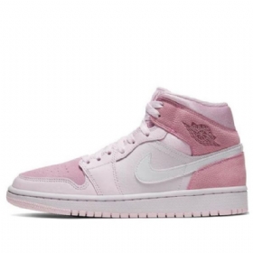 Nike Air Jordan 1 Mid Tops Retro Basketball Sko Til Damer Lyserød