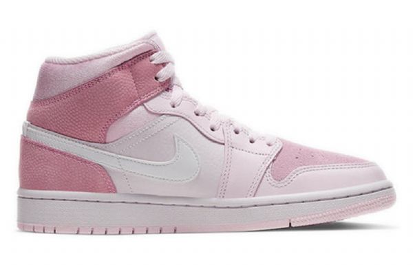 Nike Air Jordan 1 Mid Tops Retro Basketball Sko Til Damer Lyserød