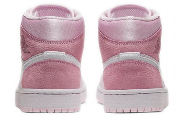 Nike Air Jordan 1 Mid Tops Retro Basketball Sko Til Damer Lyserød