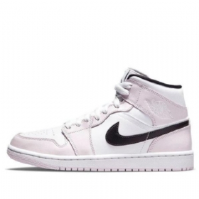 Nike Air Jordan 1 Mid Tops Retro Basketball Sko Til Damer Lyserød