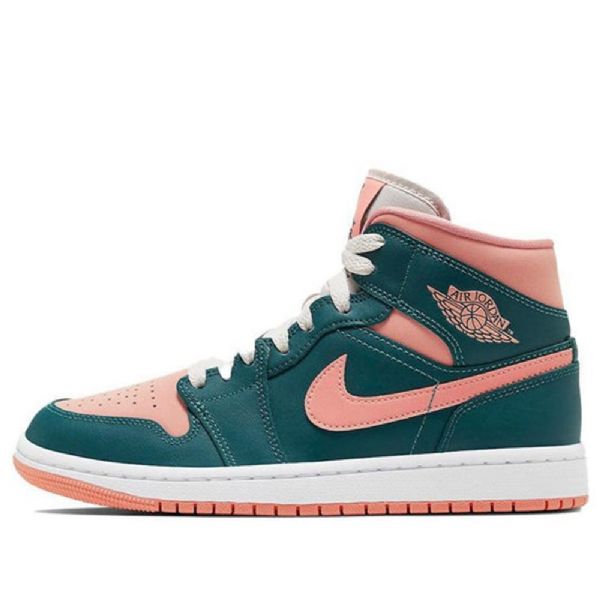 Nike Air Jordan 1 Mid Tops Retro Basketball Sko Til Damer Mørkegrøn