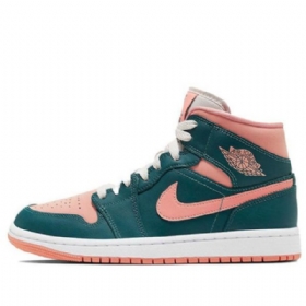 Nike Air Jordan 1 Mid Tops Retro Basketball Sko Til Damer Mørkegrøn