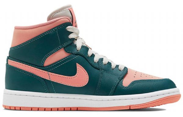 Nike Air Jordan 1 Mid Tops Retro Basketball Sko Til Damer Mørkegrøn
