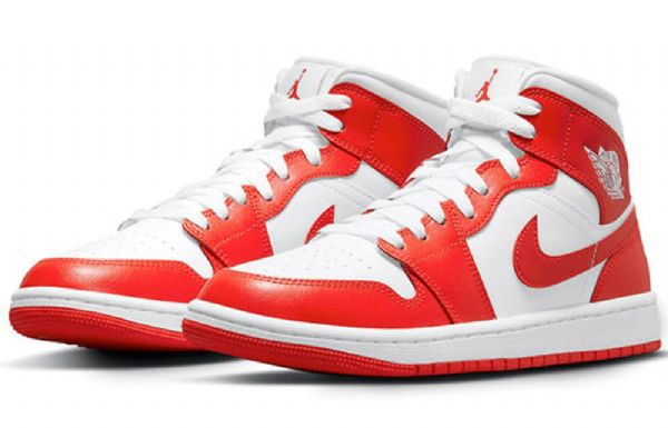 Nike Air Jordan 1 Mid Tops Retro Basketball Sko Til Damer Rød
