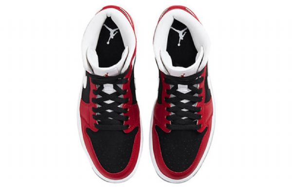 Nike Air Jordan 1 Mid Tops Retro Basketball Sko Til Damer Rød Sort