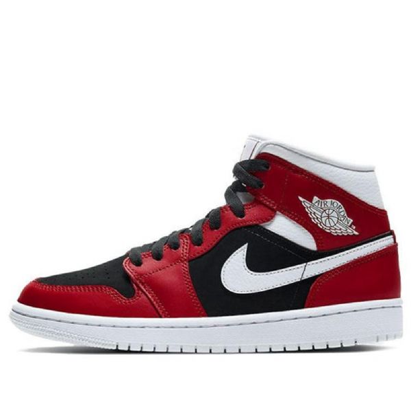 Nike Air Jordan 1 Mid Tops Retro Basketball Sko Til Damer Rød Sort