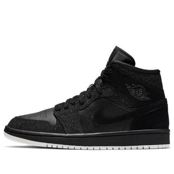 Nike Air Jordan 1 Mid Tops Retro Basketball Sko Til Damer Sort