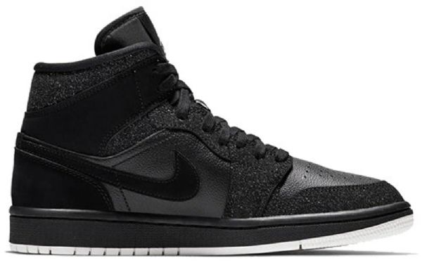 Nike Air Jordan 1 Mid Tops Retro Basketball Sko Til Damer Sort