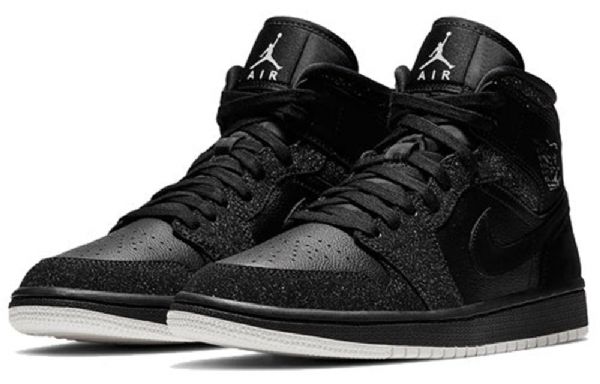 Nike Air Jordan 1 Mid Tops Retro Basketball Sko Til Damer Sort
