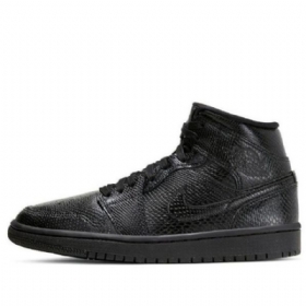 Nike Air Jordan 1 Mid Tops Retro Basketball Sko Til Damer Sort