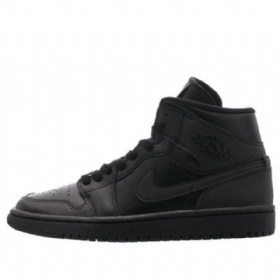 Nike Air Jordan 1 Mid Tops Retro Basketball Sko Til Damer Sort