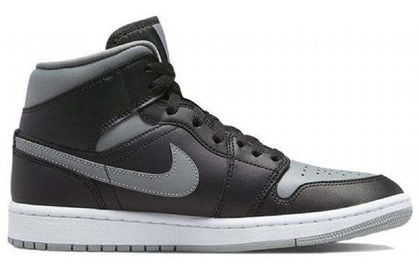 Nike Air Jordan 1 Mid Tops Retro Basketball Sko Til Damer Sort Grå